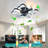 Modern Butterfly Flush Mount Ceiling Fan with Light Dimmable Remote Control Matte Black
