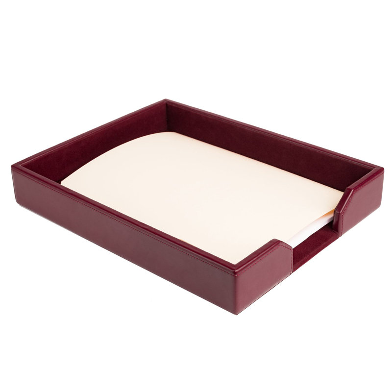 Organisateur de papier en cuir Gregson, Bourgogne