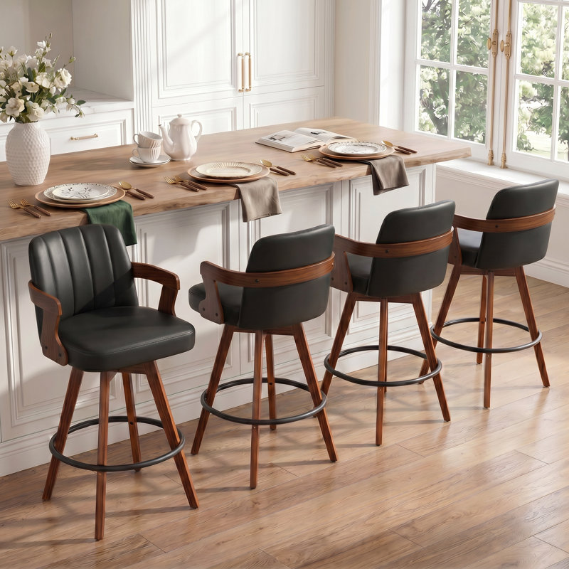 Tabouret de bar pivotant Jarissa, Black