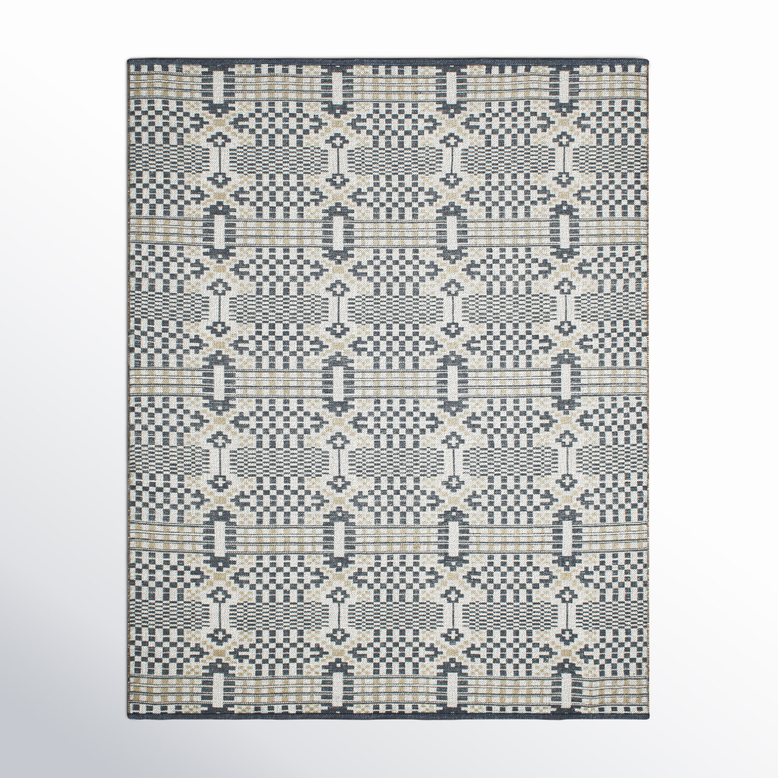 AllModern Porto Loomed Indoor/Outdoor Beige Rug | Wayfair