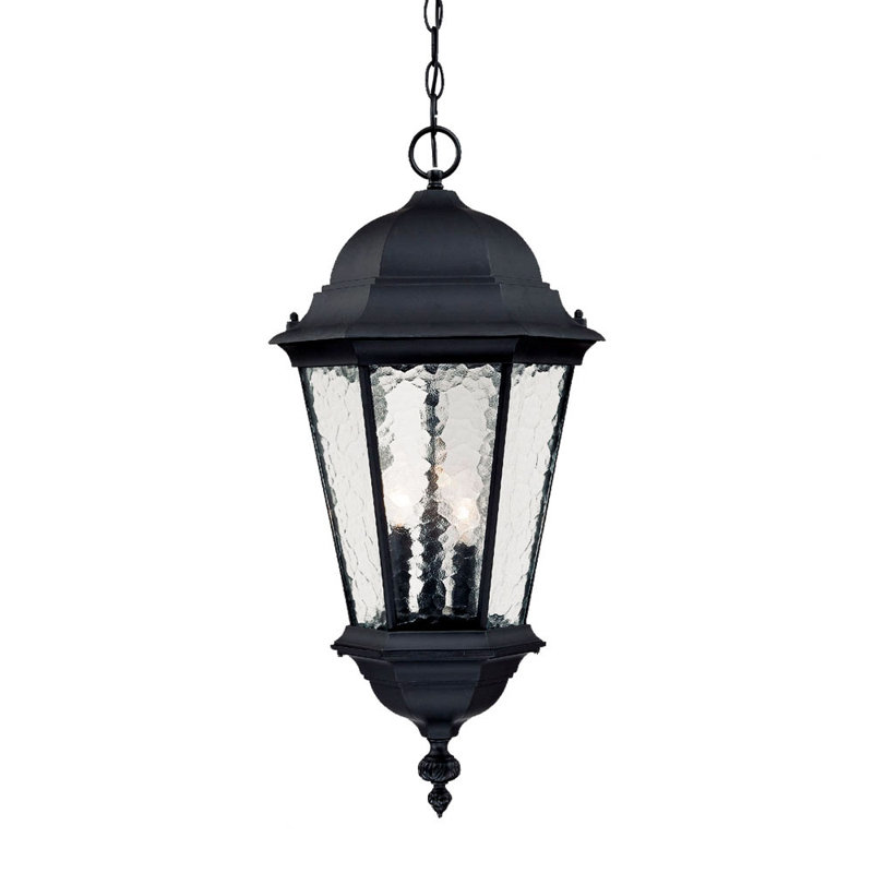 Brook Lane 3 - Light Outdoor Hanging Lantern, Matte Black