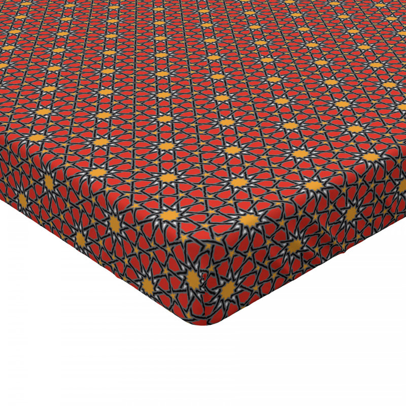 Microfiber Geometric Fitted Sheet, Full Fitted Sheet