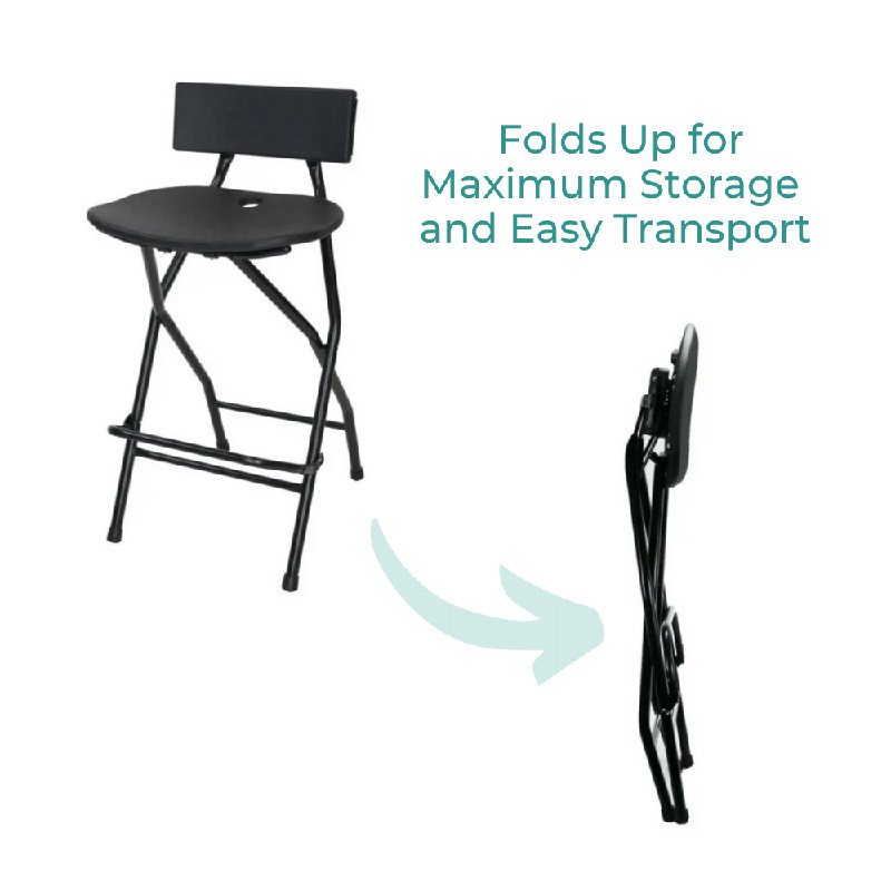 Tabouret de bar pliant en métal