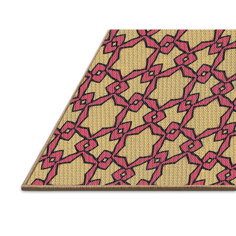 Rose Tapis décoratif Schoenberger, Rectangle 5 pi x 7 pi