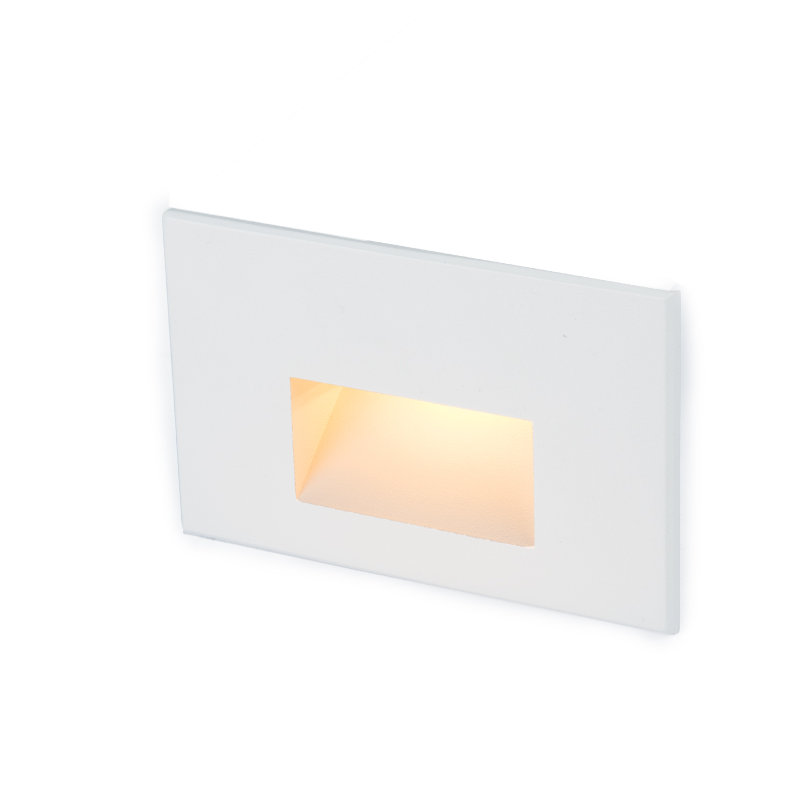 LED Step Light, Amber, White on Aluminum