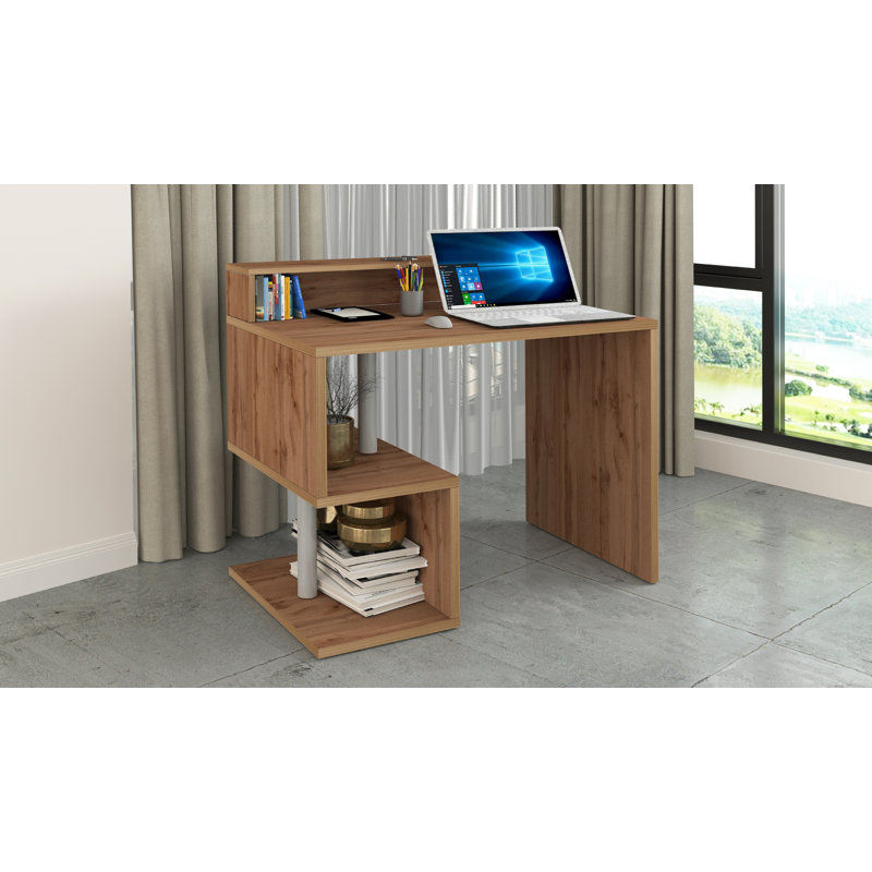 Nang Computer Desk, Brown, 92.50cm H x 100cm W x 50cm D