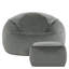 icon Kingston Classic Velvet Bean Bag Chair & Pouffe Forest Green Bean Bag Chair-63656898