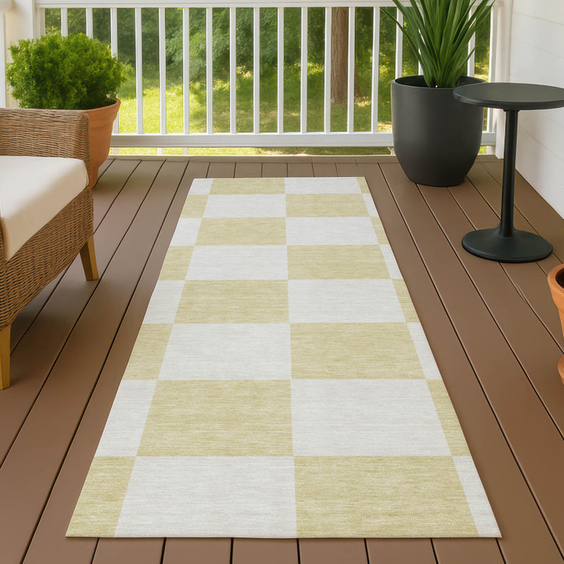 Tapis géométrique intérieur / extérieur lavable à la machine Chantille ACN2345, Tapis de couloir 2 pi 3 po x 7 pi 6 po