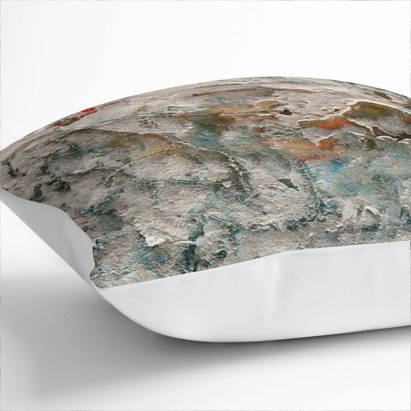 Abstract Square Throw Cushion, White, 55 x 55 cm