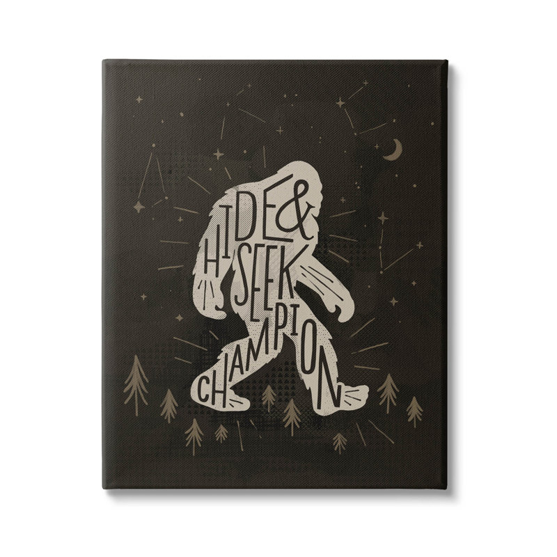«Hide & Seek Champion Bigfoot Buti» par Loni Harris, H 20 po x l 16 po x P 1,5 po