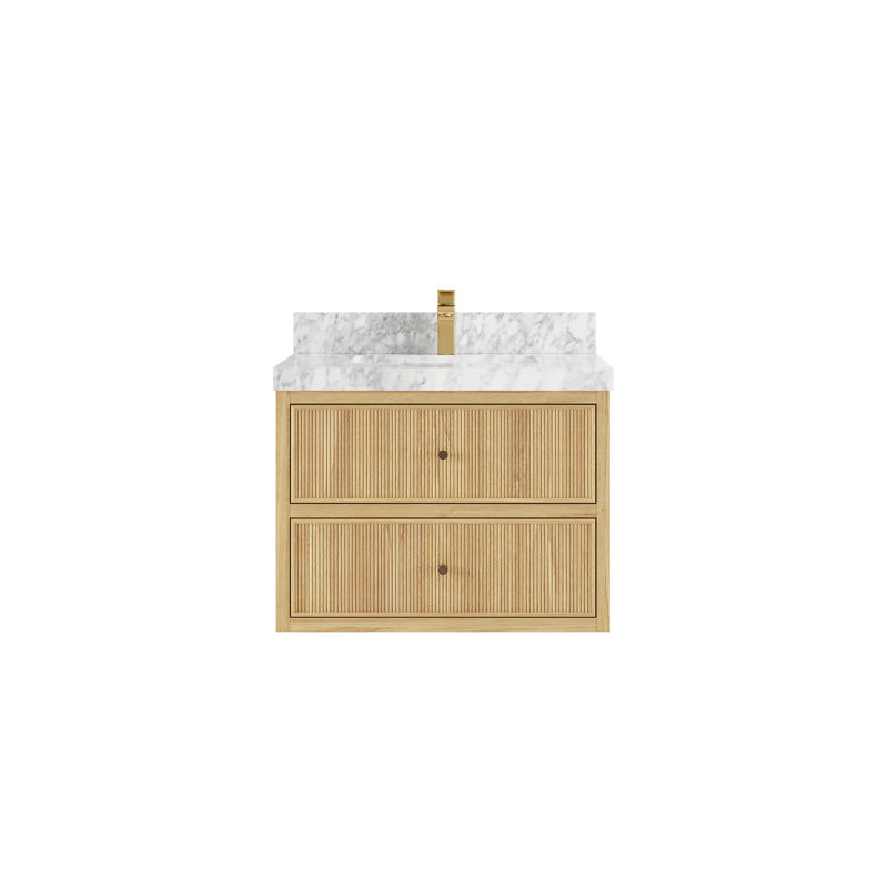 Ensemble de meuble-lavabo simple 30 po Sonoma, Marbre de Carrare