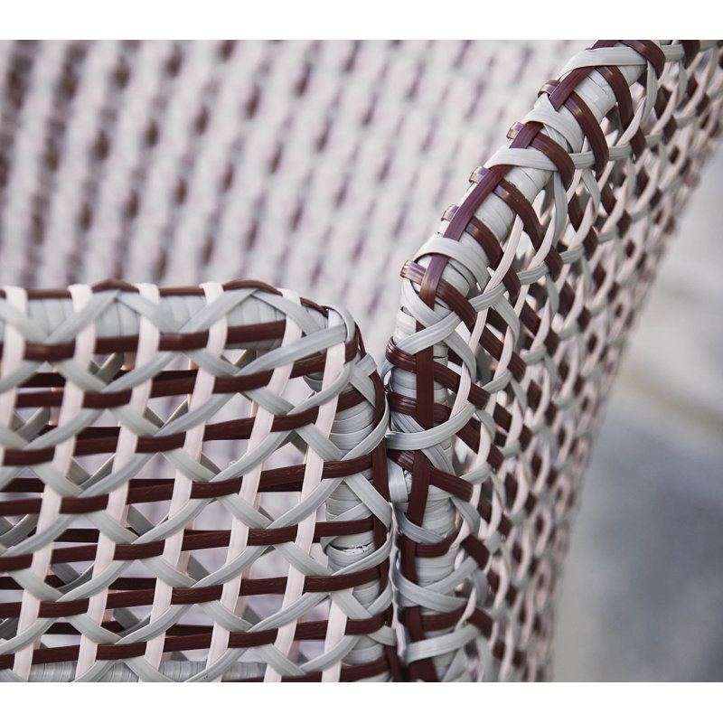 Vibe Patio Chair with Cushions, Taupe, Dusty Rose