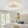 Indoor Flush Mount Ceiling Fan With LED Light And Remote Control