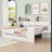 Wooden Daybed with Storage Drawers and Adjustable Study Desk-685555953-685555955