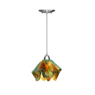Amergin Flame Handcrafted Glass 1-Light Pendant