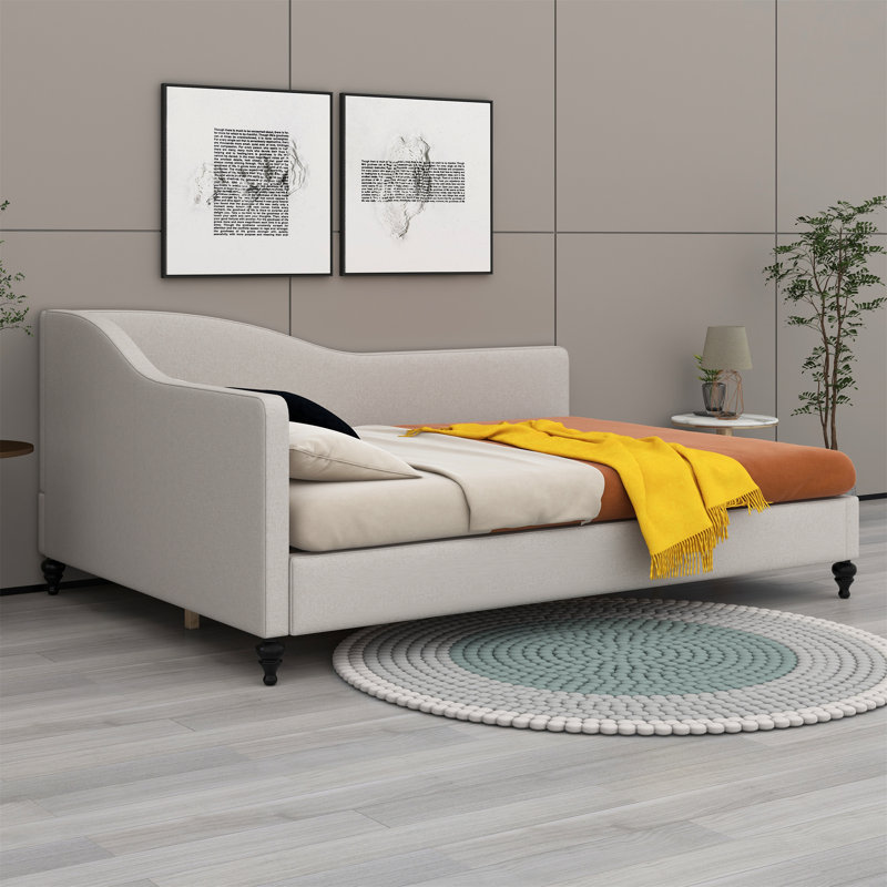 Museville Upholstered Daybed Bed, Beige