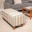 Banc rectangulaire en coton et acacia Sullivan