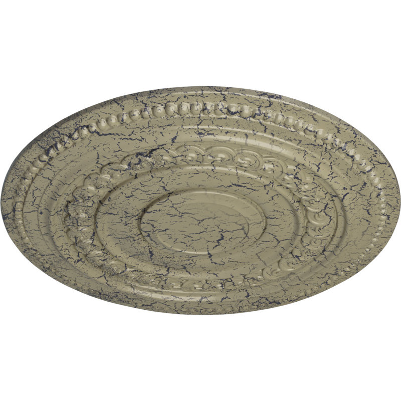 Médaillon de plafond 18 po x P 1 1/4 po Oldham (convient aux auvents jusqu'à 8 5/8 po), Pierre de château craquelé