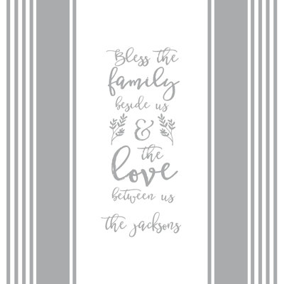 Bless Family And Love - Wrapped Canvas Print