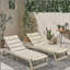 Chaise longue en bois, ensemble de 2-288784133
