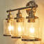 Asdvadzadur 3-Light Dimmable Antique Copper Vanity Light