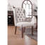Chaise d'appoint capitonnée Kwadwo en crème / brun
