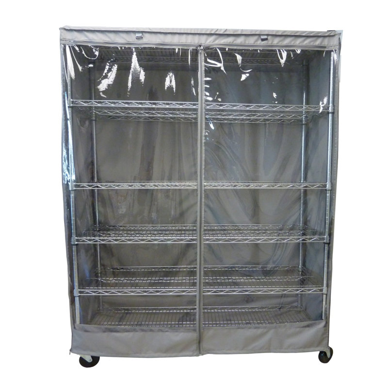 Étagère de rangement en grillage avec panneau transparent, H 75 po x l 42 po x P 24 po, H 75 po x l 42 po x P 24 po