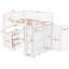 Lit mezzanine double avec tiroirs Alvara Kids-597189300