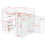 Lit mezzanine double avec tiroirs Alvara Kids-597189306