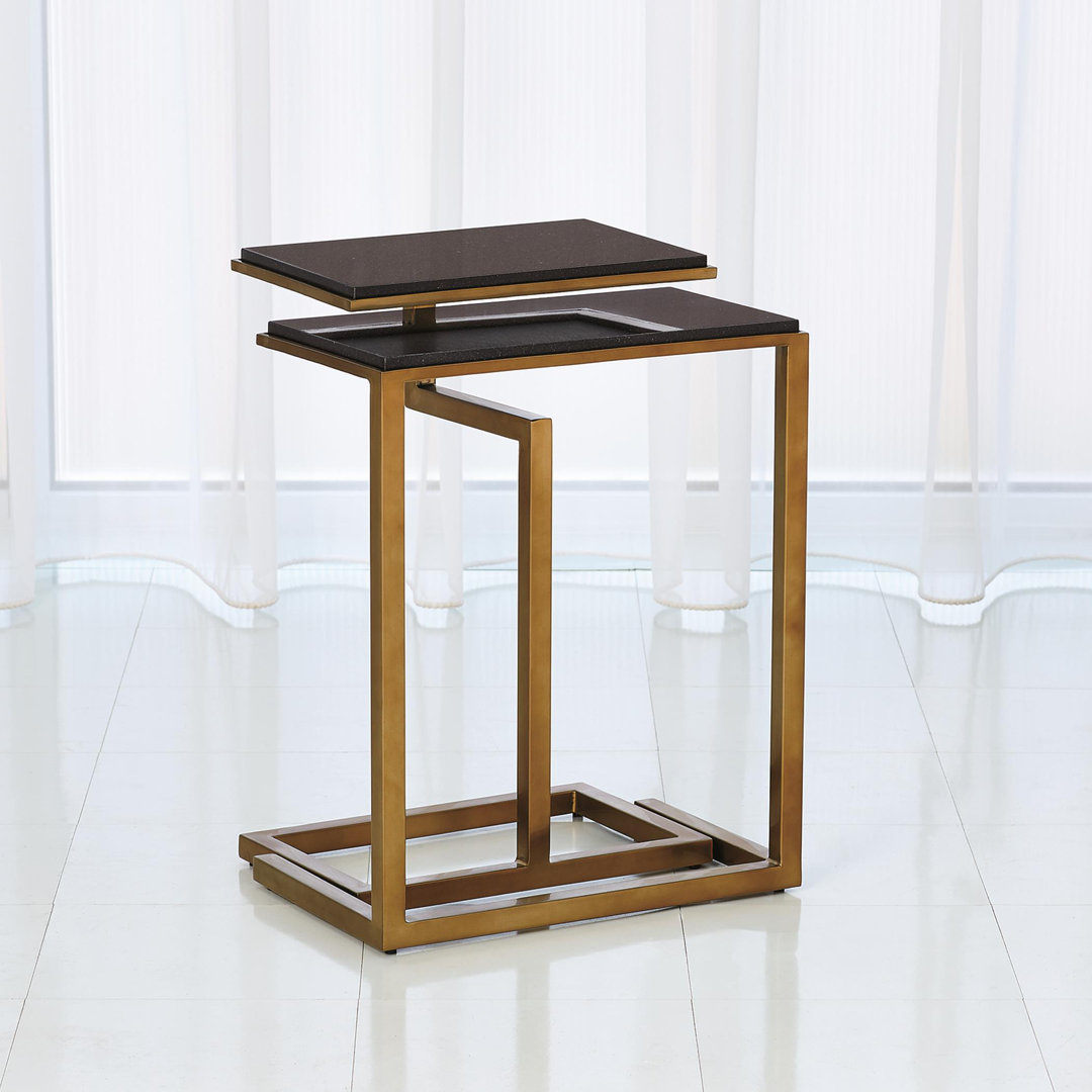 2 Piece C-Nesting Table Set-Brass Global Views Table Base 