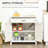 Sideboards Farmhouse Barn Door Wash Accent Cabinet with Drawer &amp; Adjustable Shelf, 31.5" W | MDF &amp; Particleboard | Anti-Toppling Design-1465791941