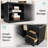 L-Shaped Executive Office Desk with Drawers and File Cabinet-739695671