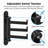 Wall-Mounted 3-Arm Swivel Towel Hook