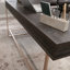 Bureau en L avec grand bureau, finition noire