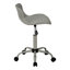 Chaise de bureau grise - Ergonomique, pivotante, siège réglable en hauteur, en mousse grise, piètement en métal