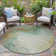 Machine Washable Indoor/Outdoor Xhevrie Aloe Rug
