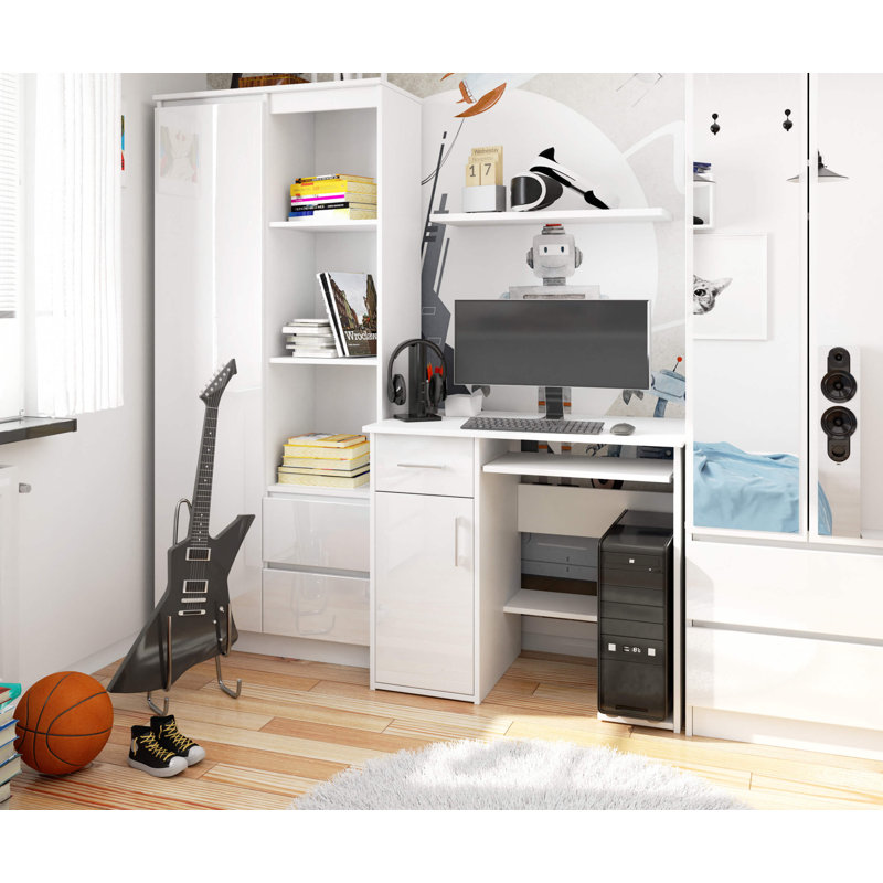 Eldrida Computer Desk, Gloss White