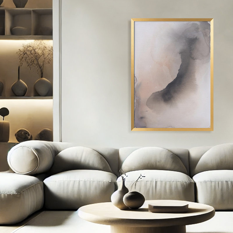 Abstract "Unspoken" Framed Print Wall Art, 20" H x 16" W