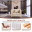 Canapé Chesterfield modulaire avec capitonnage à boutons et accoudoirs à garniture en métal, comprend 6 coussins-133286214