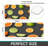 Citrus Fruit Slice Pattern 2 Pack Kitchen Area Rugs, Kitchen Sink Area, Black