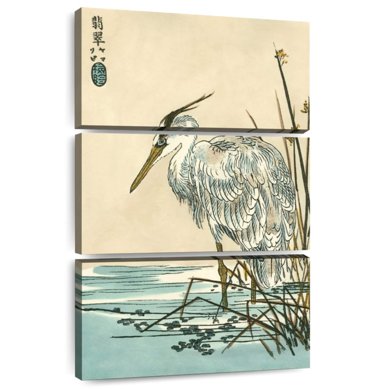 Brampt Oriental Crane I, 65" H x 42" W