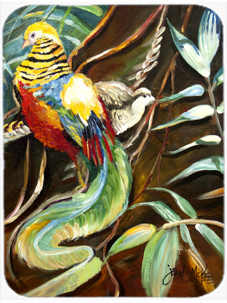 Mandarin Pheasant Wood Glass Cutting Board