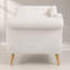 Chaise longue avec accoudoirs à volutes, mousse confortable à haute densité et pieds en bouleau durable pour une détente élégante