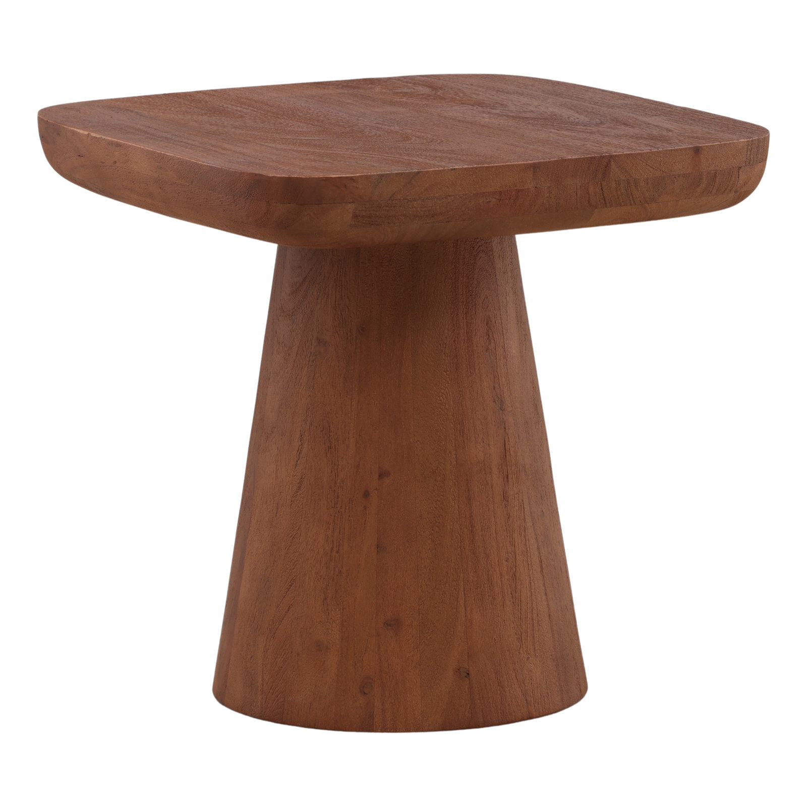 Gerdie Solid Wood End Table, Brown