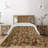 Skull Polyester Floral Coverlet-296869758