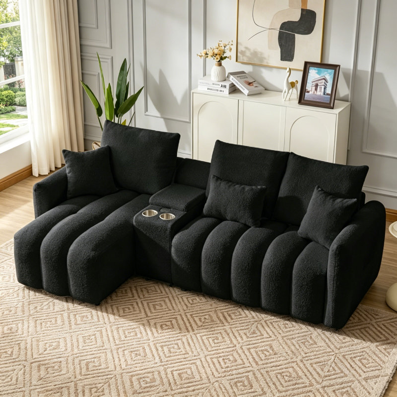 91.7" Teddy Fabric Sofa