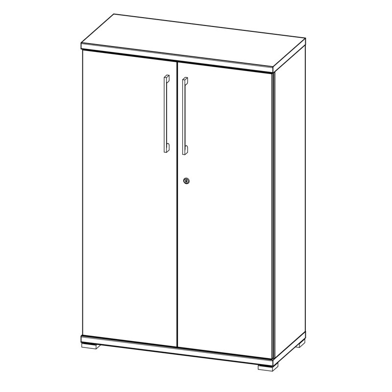 Vision 120 cm H x 75 cm W Standard Bookcase