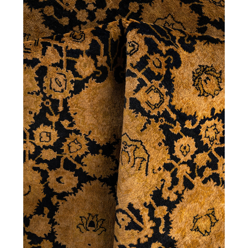 Overdyed One-of-a-Kind 4' 1" X 4' 1" Hand Knotted Area Rug
