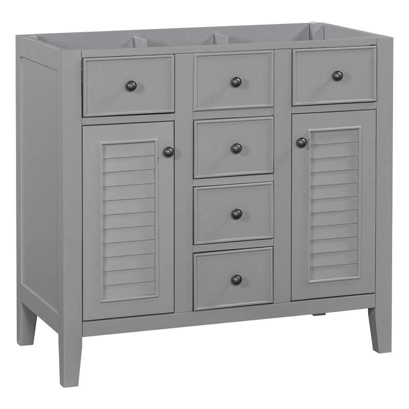Base de meuble-lavabo simple Naydine 35,01 seulement, Gris
