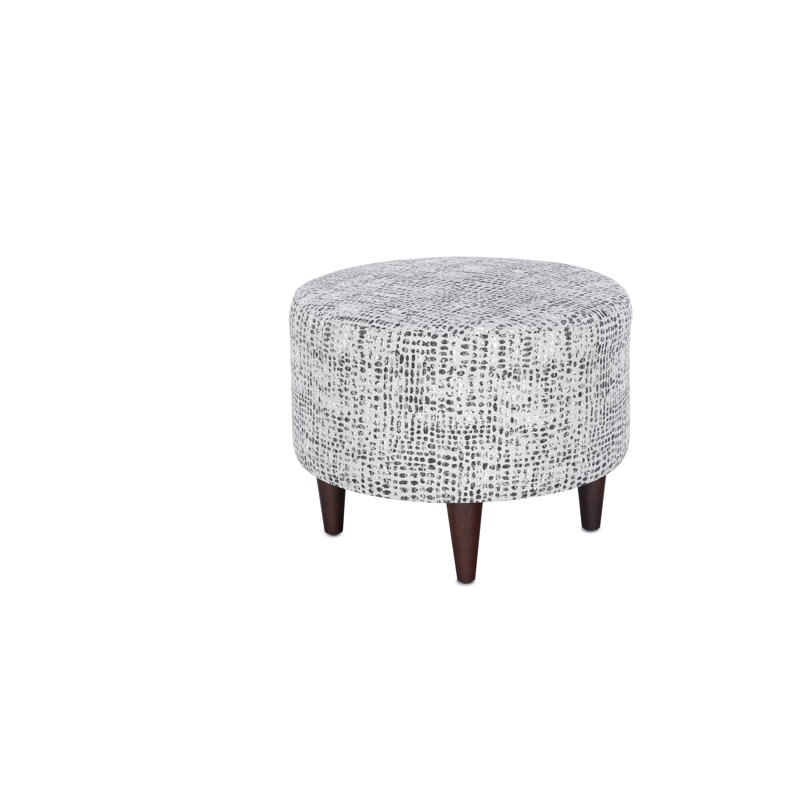 Meila Upholstered Ottoman, Sable/ Black/White/Gray 100% Cotton